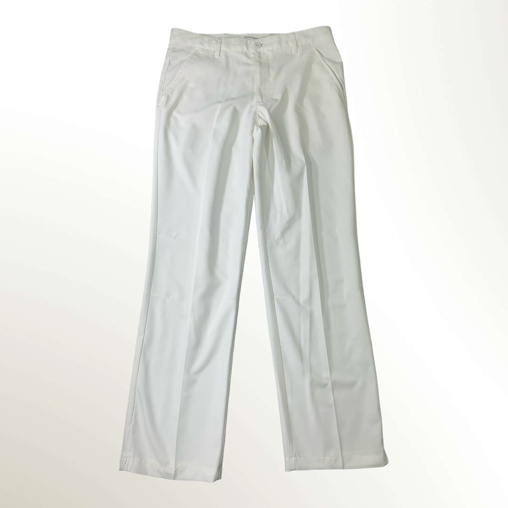 IZOD Golf Pants Mens 33x32 White Slim Fit Lightweight Performance Grip Waist